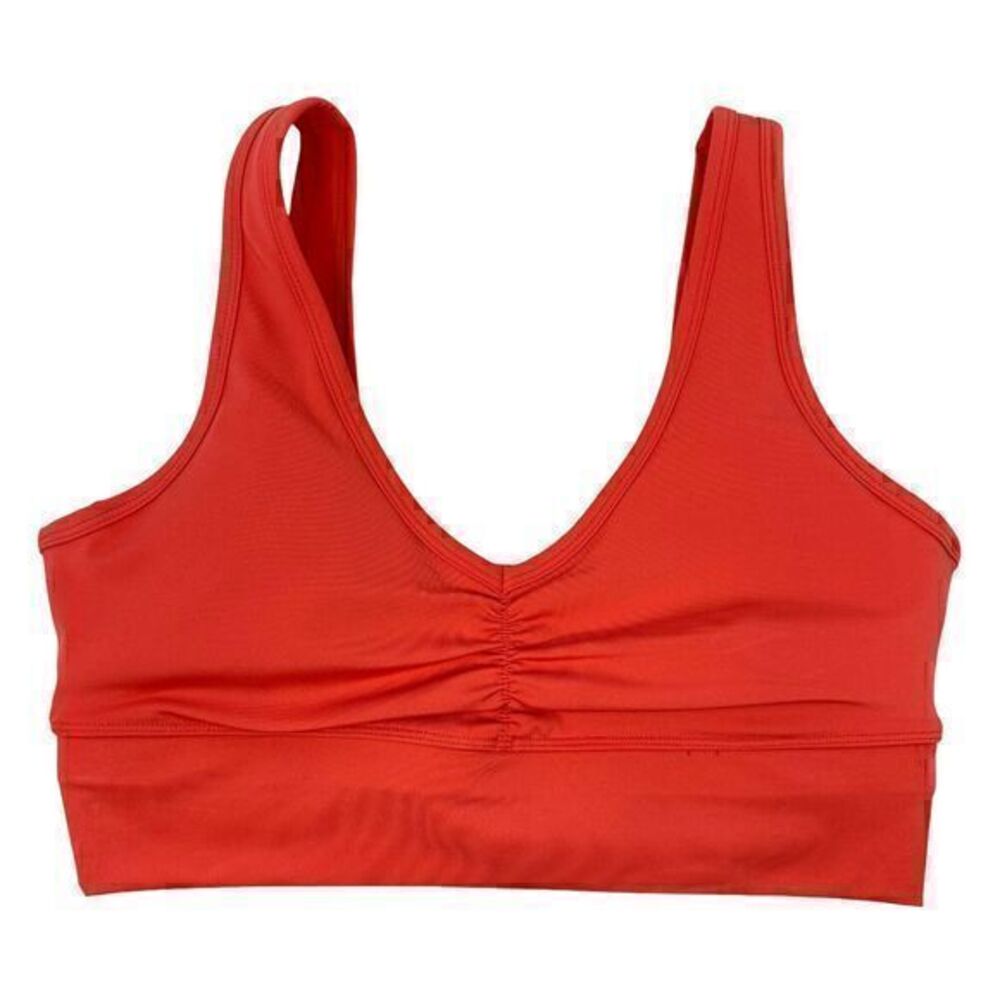Calvin Klein Performance Orange Polyester Spandex‎ V-Neck Sports Bra Size M